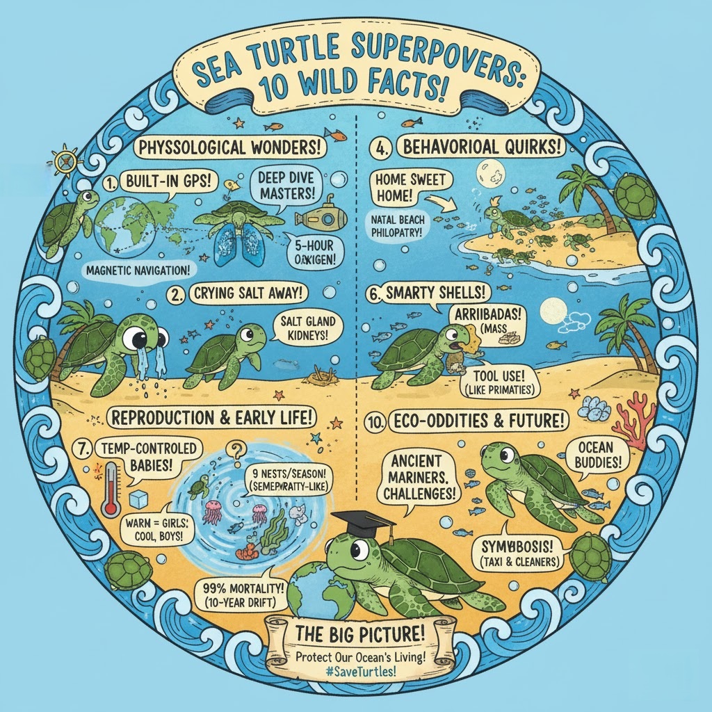 Interesting Turtle Facts Infographic