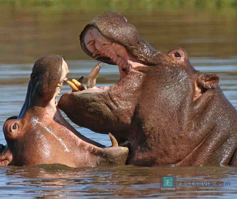 male and female hippo