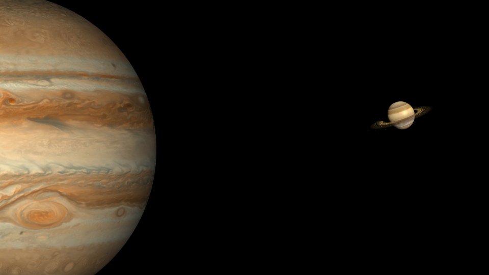 how far is saturn from jupiter