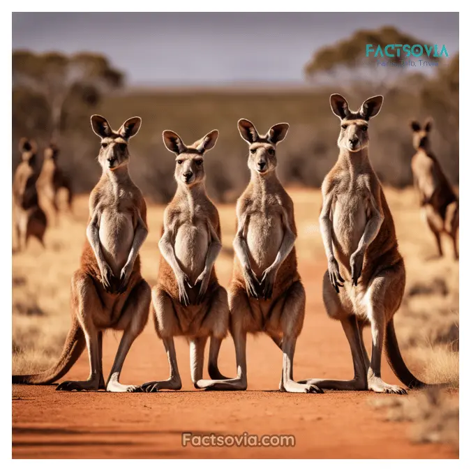 A group of kangaroos mob