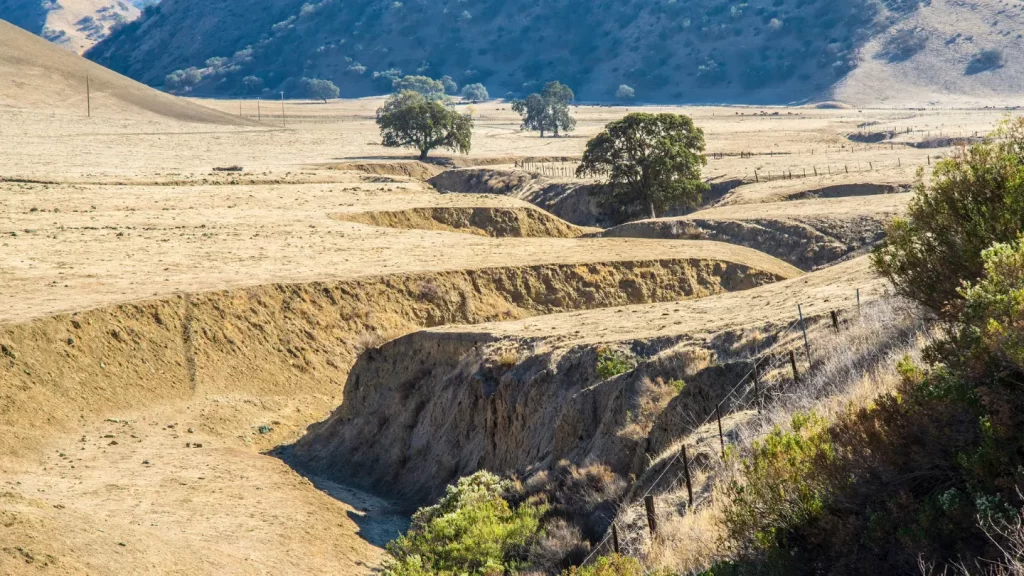 San Andreas Fault line California causing earthquakes