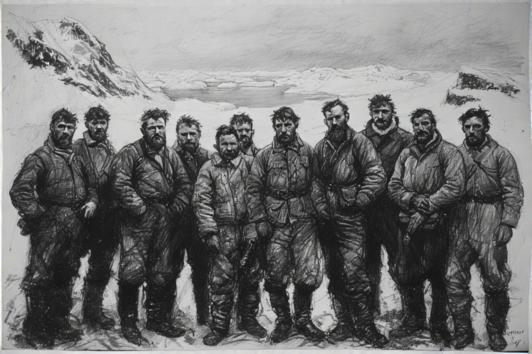 endurance crew on ice